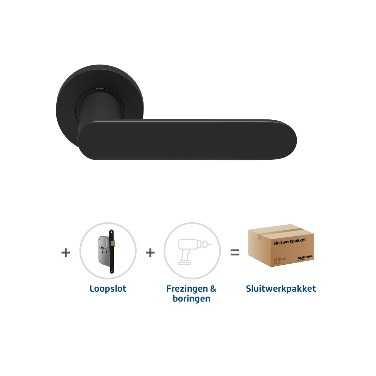 Sluitwerkpakketten met Deurkruk Arc 24 Regular Zwart
